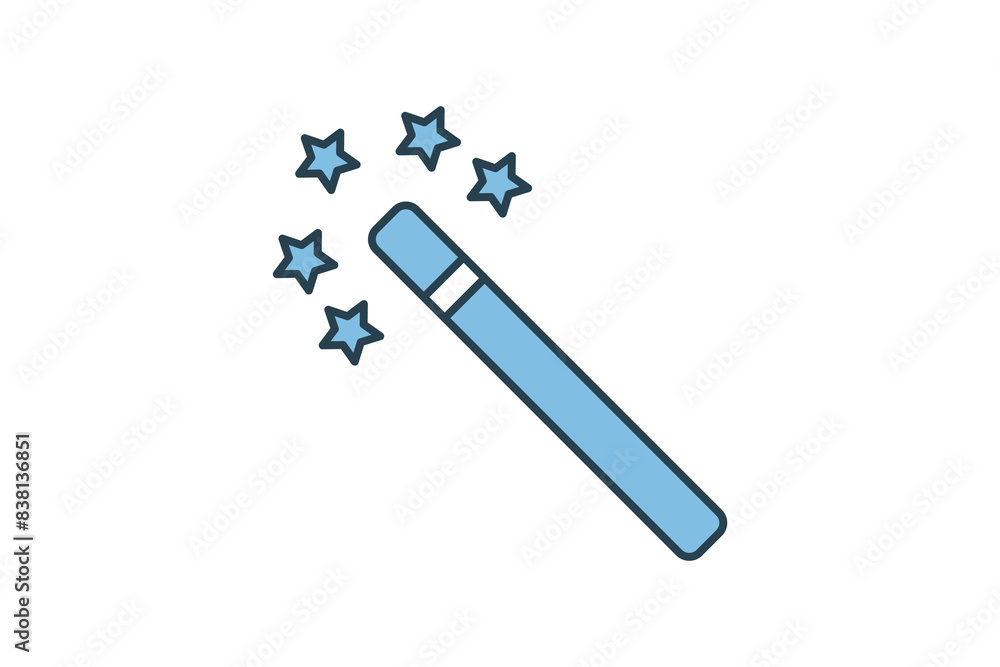 Poster magic wand icon. icon related to edit tool. suitable for web site, app, user interfaces, printable e