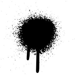 Spray paint dot. Splatter painted drip, grunge art circle texture, graffiti dirty sprayed paint. Abstract paint texture vector illustration . Splatter paint, drip graffiti, splattered texture