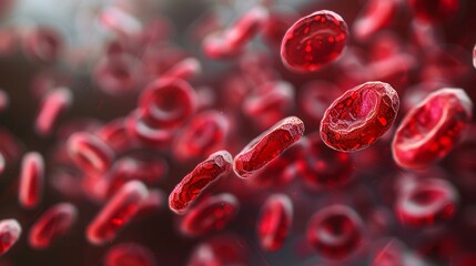 Close-Up of Red Blood Cells in Motion Inside the Human Body