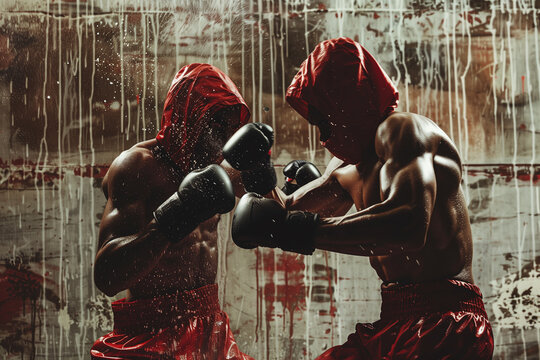 2 african boxing Duo, African Boxers, Athletic Competition, Sports Unity, Powerful Boxing banner, Fitness Enthusiasts, Dynamic Sports Action, Boxers in Action, two man fighting wrestling