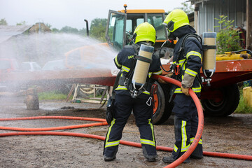 Pompiers France à la lance