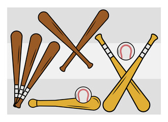 Baseball Bat SVG Clipart Bundle, Baseball Bat Silhouette, Sports Svg, Baseball Stick Svg, Bat Svg, Baseball Bat Png, Baseball Svg Images, Cut Files