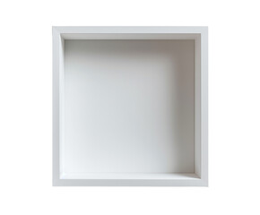 White square frame isolated on white