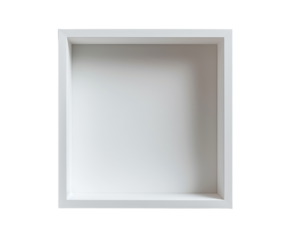 White square frame isolated on white