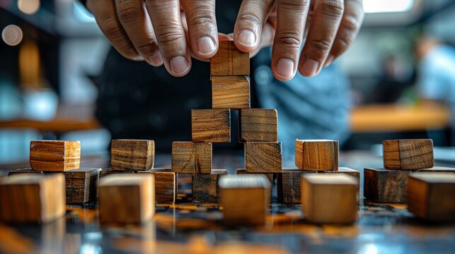 Bridge Building Team members constructing a bridge over a chasm, symbolizing collaboration to overcome business gaps