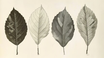 These ornamental leaves were engraved by Benjamin Fawcett (1808-1893) for Shirley Hibberd's (1825-1890) New and Rare Beautiful-Leaved Plant.