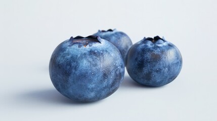 Obraz premium Blueberry on white background generative ai