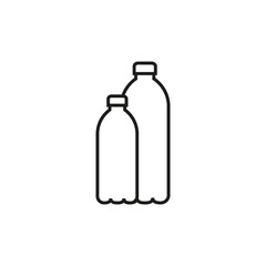 Plastic bottle icon. Vector illustration in outline and line art.