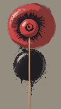 abstract poster of lollipop 