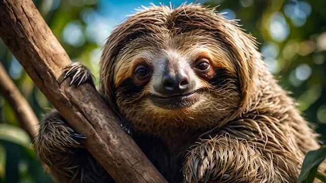 Cute sloth National Park Bolivia