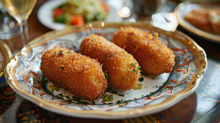 croquettes with herbs 