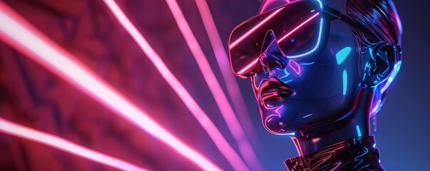 A highenergy music festival with holographic performers, vibrant laser lights, and AIgenerated music, Cyberpunk, Digital Art