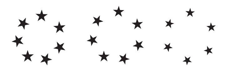Stars in circle icon vector illustration graphic design. stars in round circular emblem