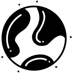 Planet earth art icon. © Kanniwa