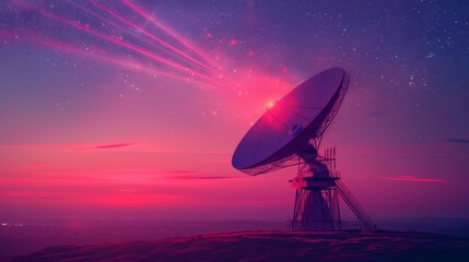 Radar radio telescope with antennas