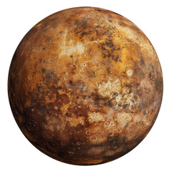 Planet Mercury isolated on white background.