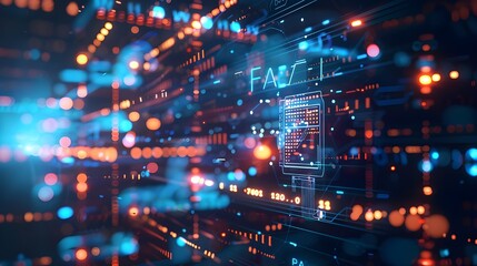 OTA over-the-air update illustration with written OTA in middle of data flow to upgrade a firmware background