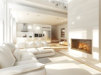 Fototapeta premium Modern luxury home interior