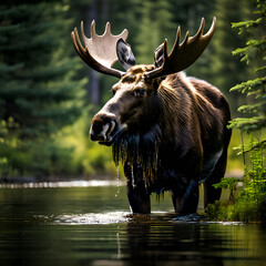 bull elk in park national park