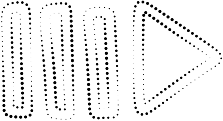 Set of dotted arrows. Halftone graphic