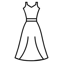 Gown Icon line art