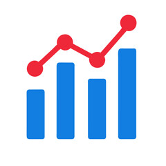 Growing graph icon 