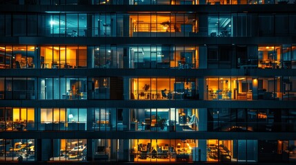 A building with many windows and a lot of light inside