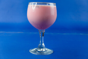 Gond Katira and Rose Syrup with Milk drink for Summer. Tragacanth Gum rose Syrup and Milk Drink. Perfect Summer Drink 