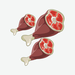 meat on a plate icon