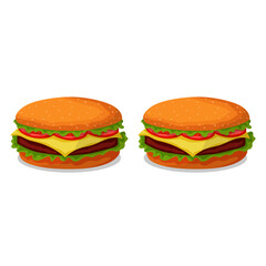 hamburger on a white background
