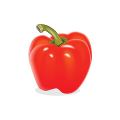 red pepper isolated on white background