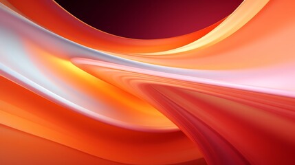 Fototapeta premium Abstract swirling pattern of vibrant orange and white light. Dynamic and energetic design. Perfect for backgrounds or artistic projects.