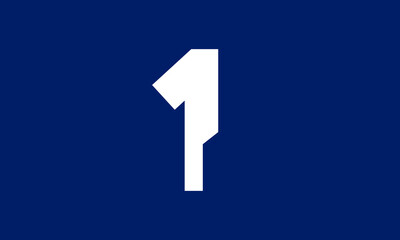 Number Tech Blue Modern Logo