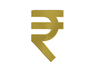 Rupee icon 3d render illustration