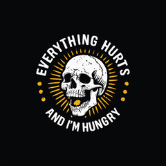 skull and crossbones with typography