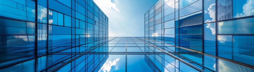 Obraz premium Innovative Design in Urban Architecture A Cubic Building Made of Glass and Steel