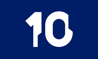 Obraz premium Number Tech Blue Modern Logo