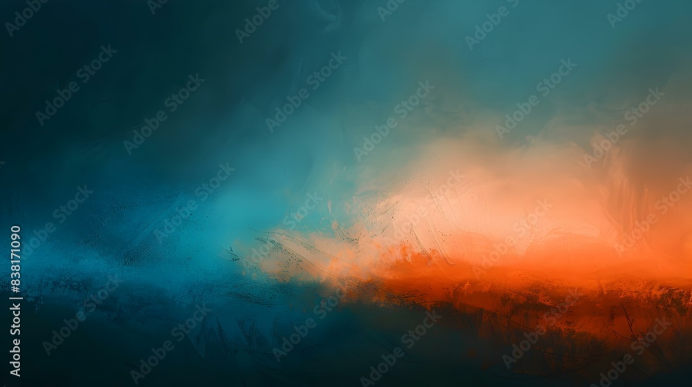 Wall mural Gradient Copper to azure blend banner