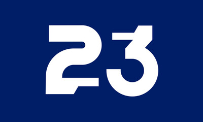 Number Tech Blue Modern Logo