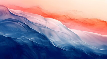 Gradient coral to navy blue banner