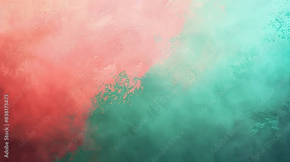 Wall mural Gradient Coral to jade smooth effect backdrop