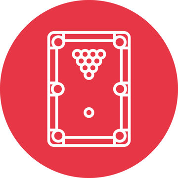 recommend clip art: Billiard line circle icon