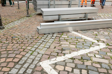 mobile Schutzwand aus Aluminium als Hochwasser Schutz und Barriere  nach Starkregen schützt vor...
