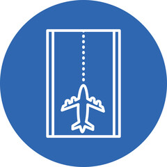 Airport Runway line circle icon