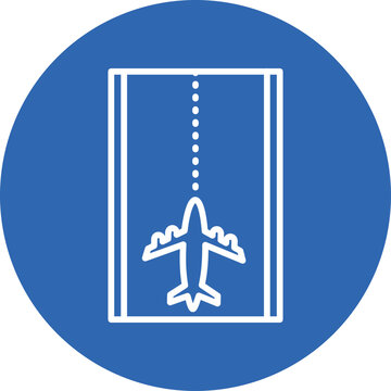 recommend clip art: Airport Runway line circle icon