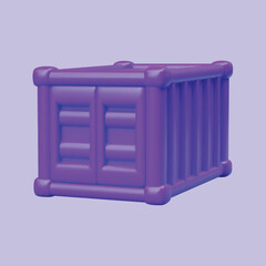 plastic box isolated on white background