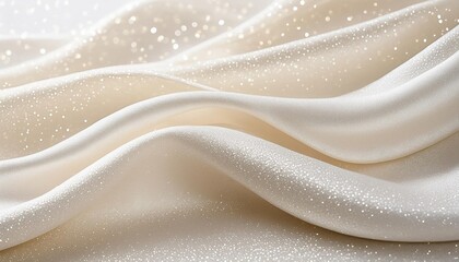 An image of a white wave background with glitter, in the style of light beige