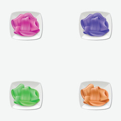 set of four diamond icons