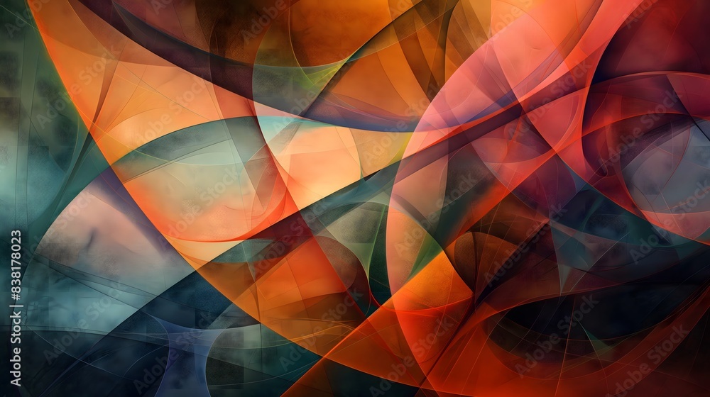 Poster 8. visualize an evocative image of abstract art illustrating efficient money management, with smooth