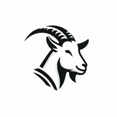 cartoon goat illustration animal template logo